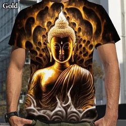 Buddhism Shakyamuni 3D Print T Shirt Men Short Sleeve Tshirt Slim T-shirt Casual Top