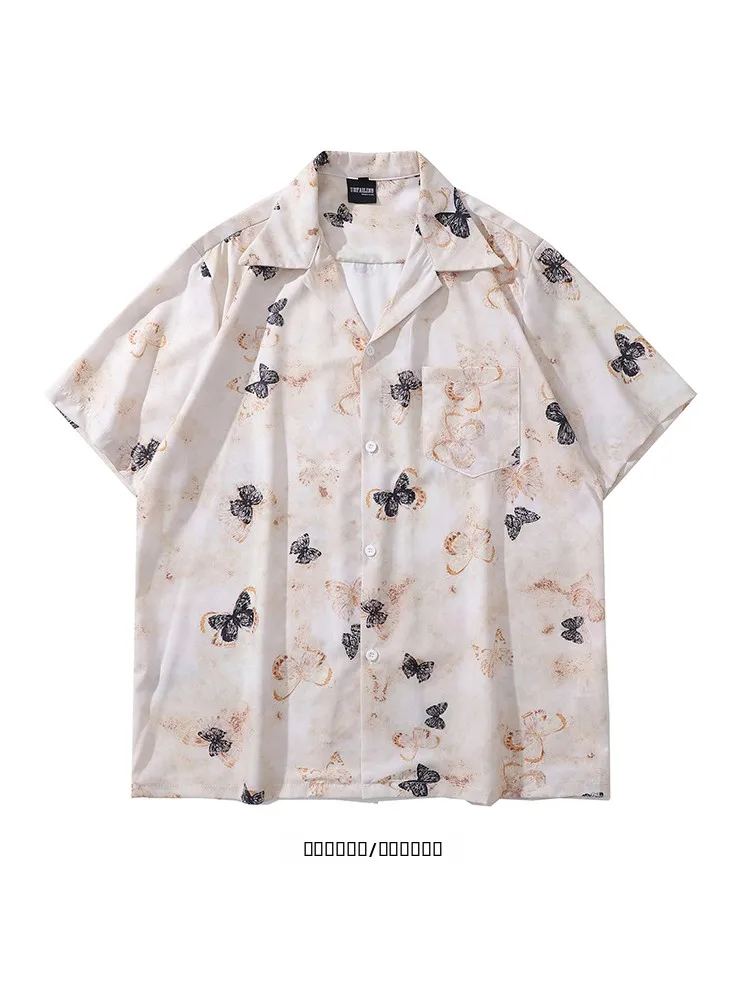 

Loose Fit Print Summer Shirt from Free Flying Hong Kong Style Retro Trend Short Sleeve Casual Shirt for Youth