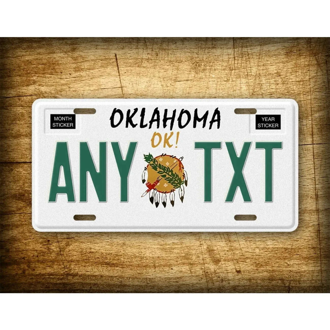 Oklahoma Native America Themed Wall Plaque, Personalized Custom Home Decor Ornament (Only Decoration)