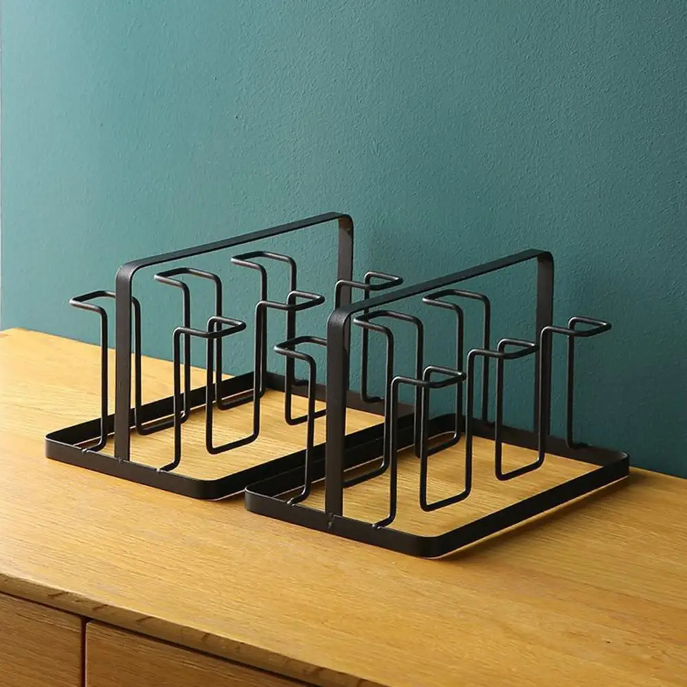 Cup Holder for Kitchen Metal Cup Storage Rack Space-saving Metal Cup Holder Bottle Drying Rack with 6 for Glasses for Vertical