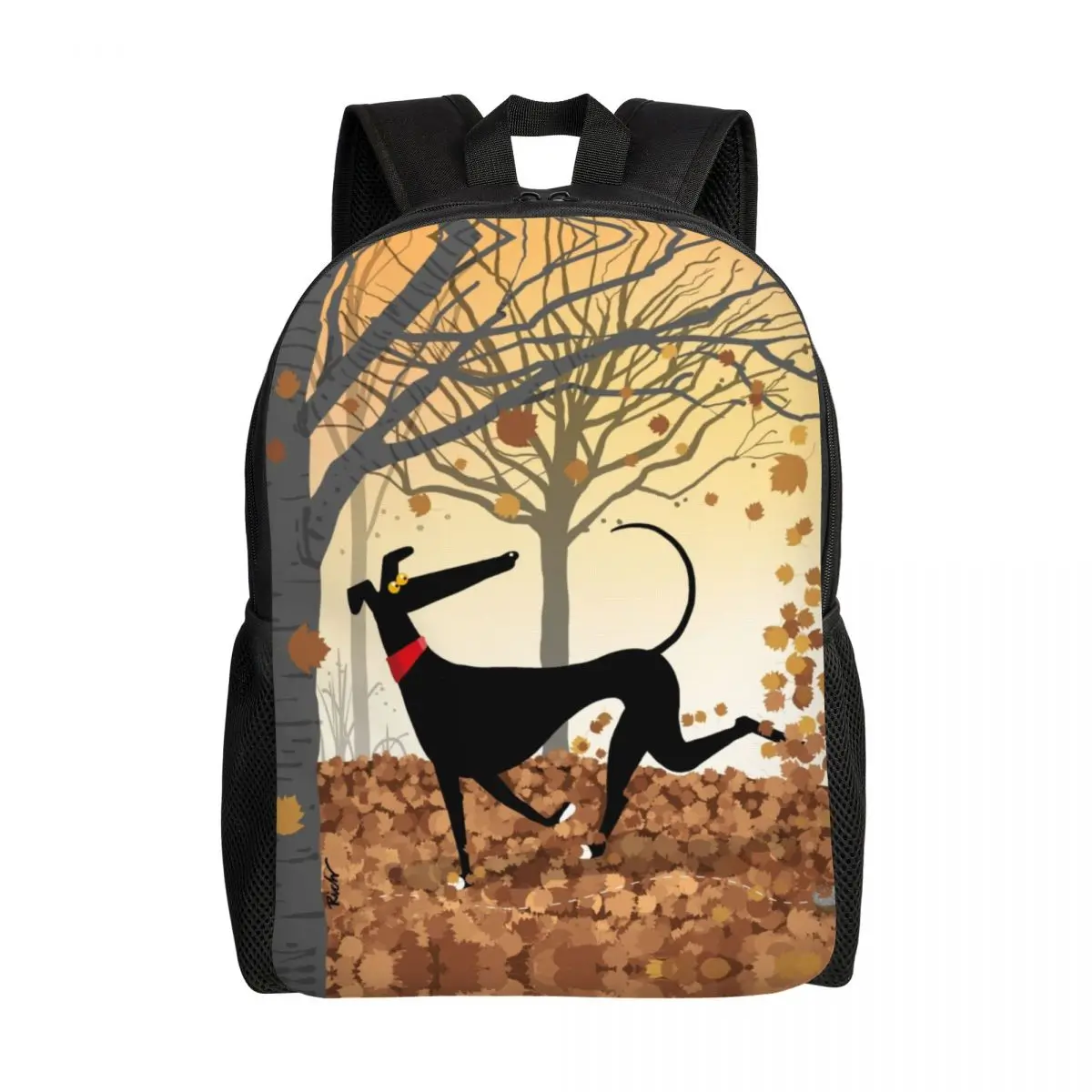 Mochila de viaje de otoño para hombre y mujer, morral escolar para ordenador portátil, Galgo, Whippet Dog, morral para Estudiante Universitario