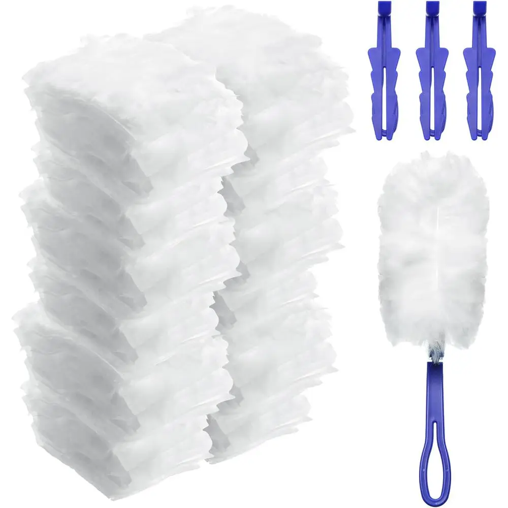 

120 Pcs Duster Refills with 100 Disposable Reills and 20 Replacement Handles for Cleaning Home, Blinds, Ceilings, and Furniture