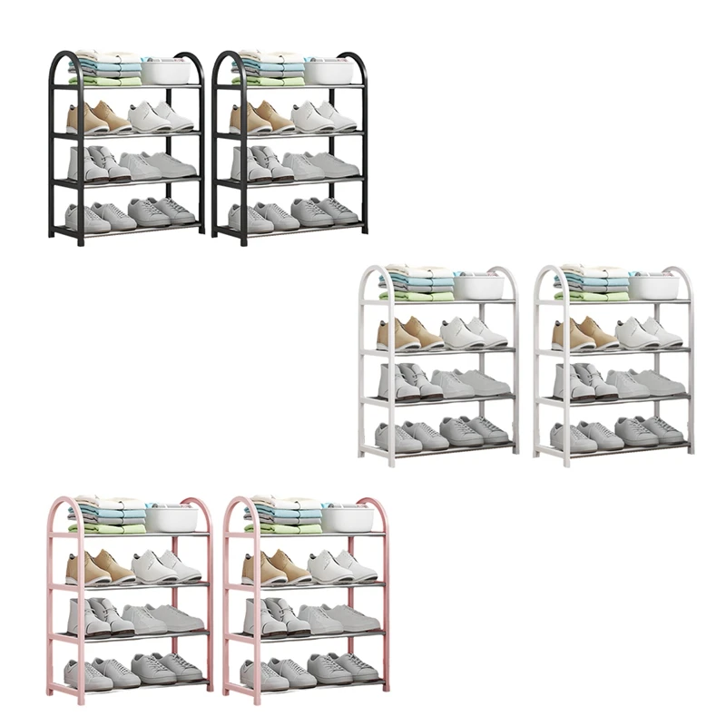 

FUFU Shoe Rack, Shoe Cabinet For Entrance And Front Door Entrance 4 Tier Shoe Cabinet, Easy To Install