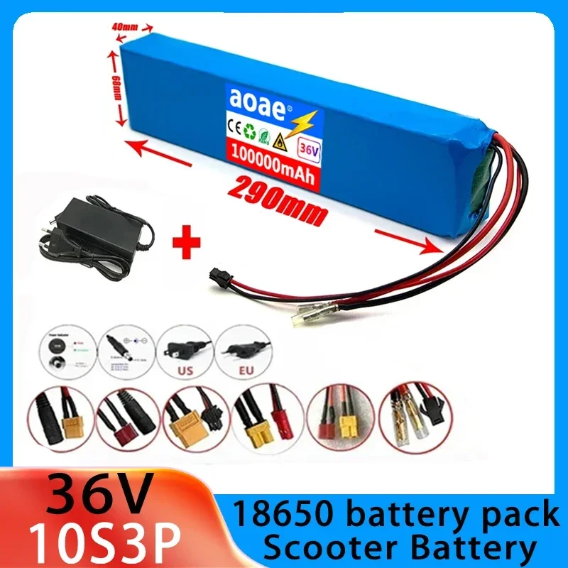 

36V 100Ah Battery ebike Battery Pack 18650 Li-ion Batteries 10S3P 350W 500W For High Power Electric Scooter Motorcycle Scooter