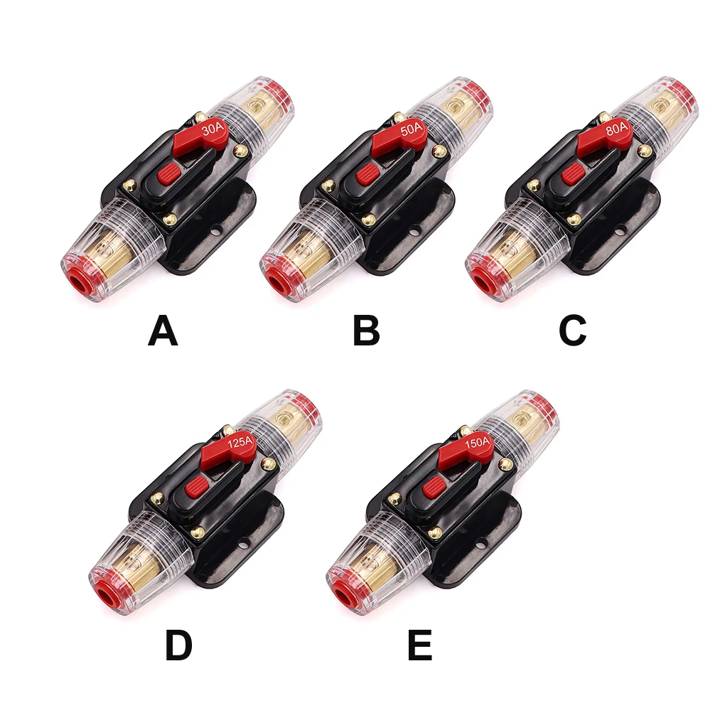 Car Circuit Breaker Self-recovery 30A 50A 80A 1250A 150A Auto Support Marine Boat Yacht RV Power Insurance 12V 24V  50A