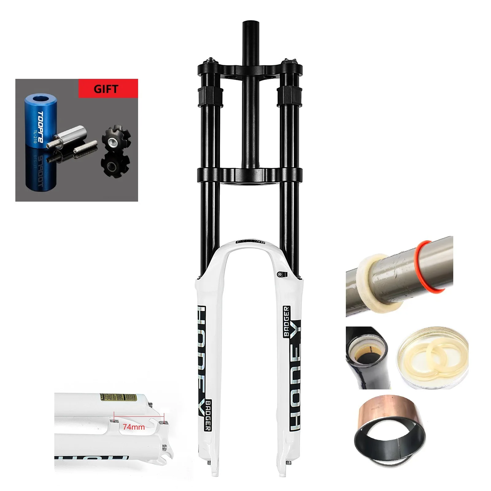 

Mountain Bike Fork Air Fork Dual Suspension Fork 32mm Tube Quick Release Damping Magnesium AlloyBicycle Accessories