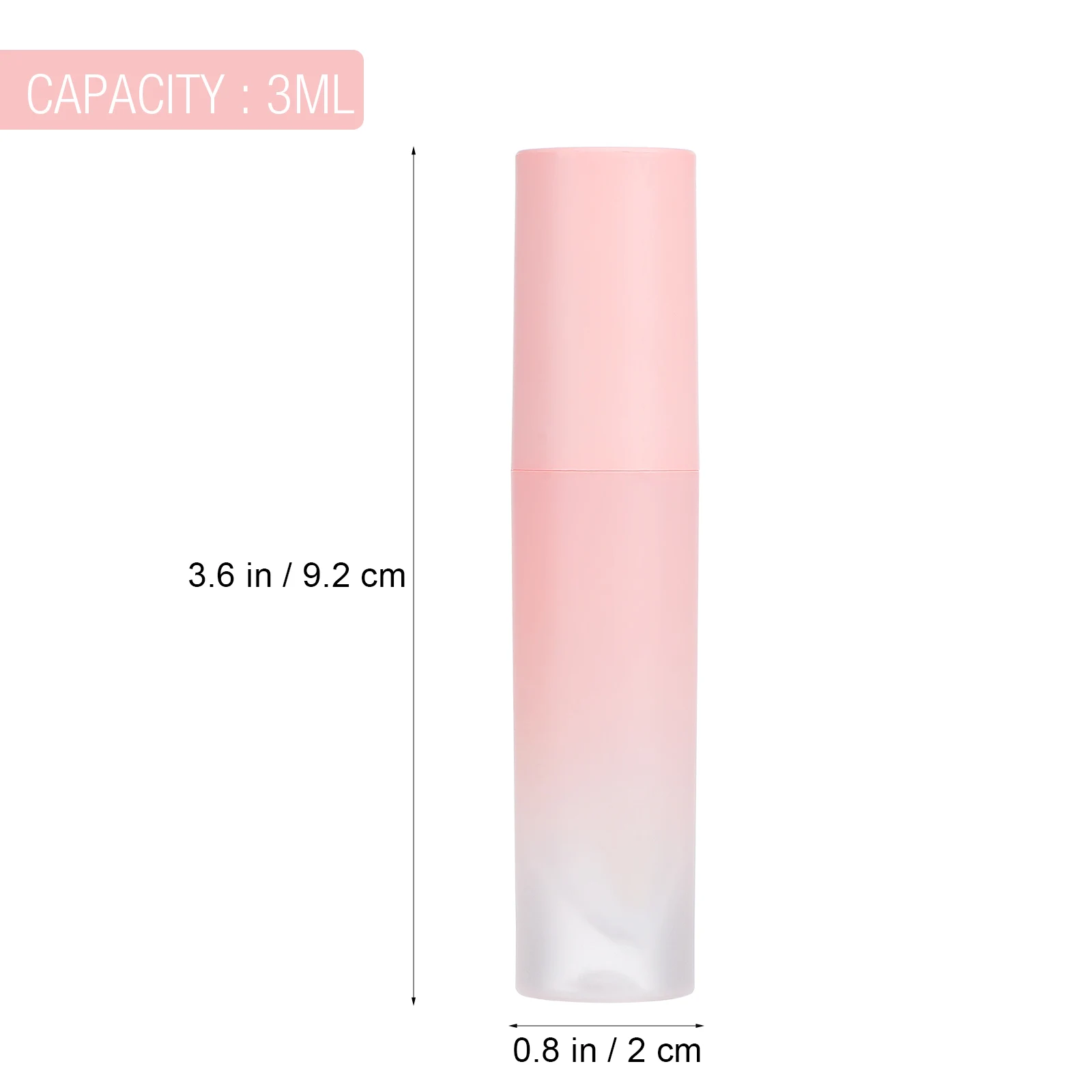 

8 Empty Lip Gloss Tubes 3ml Gradient Pink Fashionable Compact Portable Strong Lasting Refillable Lip Balm Containers