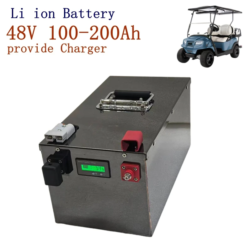 

48V 100Ah 200Ah Lithium battery for 18kw 10kw inverter solar panels telecommunication Golf Cart Forklift ups+Charger