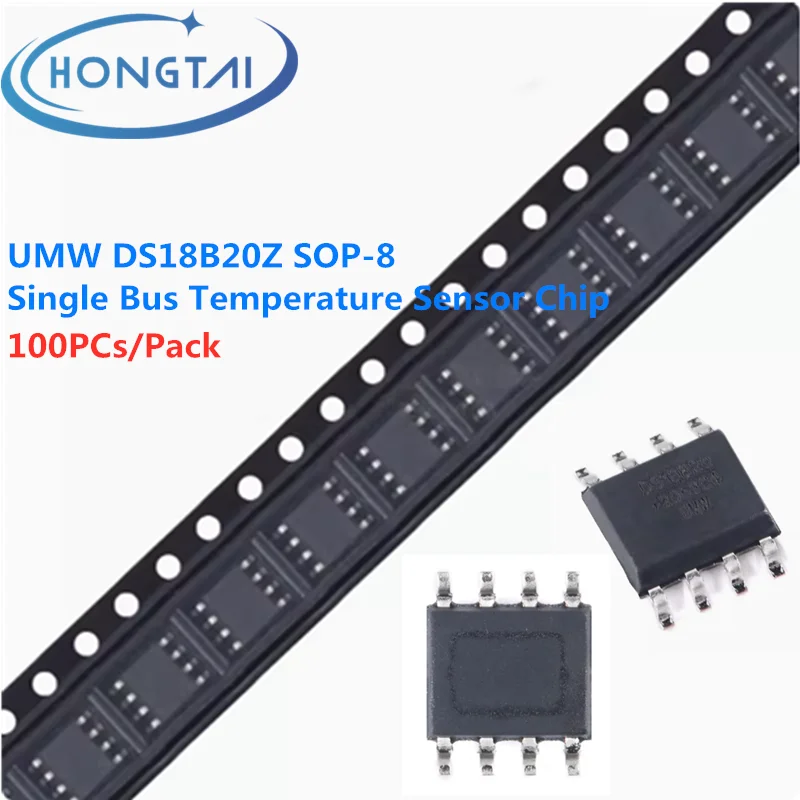 

100PCs UMW DS18B20Z SOP-8 Single Bus Temperature Sensor Chip Original New