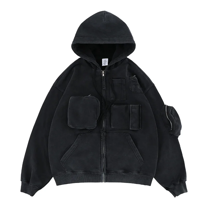 

MM6 Multifunctional Zip-Up Hooded Sweatshirt Jacket Men's Fall/Winter 2025 New Arrival Trendy Brand