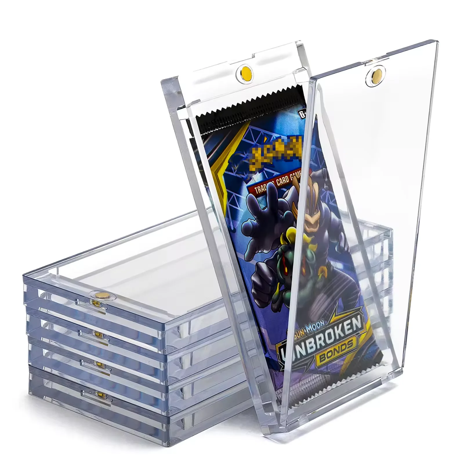 [TCG-K]Neues 5er-Pack Booster Pack One Touch Protect Magnethalter für Sportkarten, Sammelkarte und Spielkarten, Pokemon-Karten