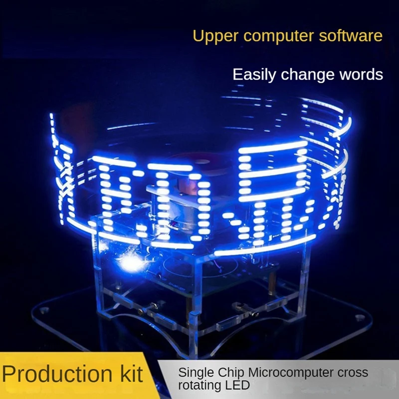 

Набор для самостоятельной сборки LED-дисплея A24F, двухцветный, с вращающимся крестообразным механизмом, запасные части для пайки, комплект для тренировки пайки