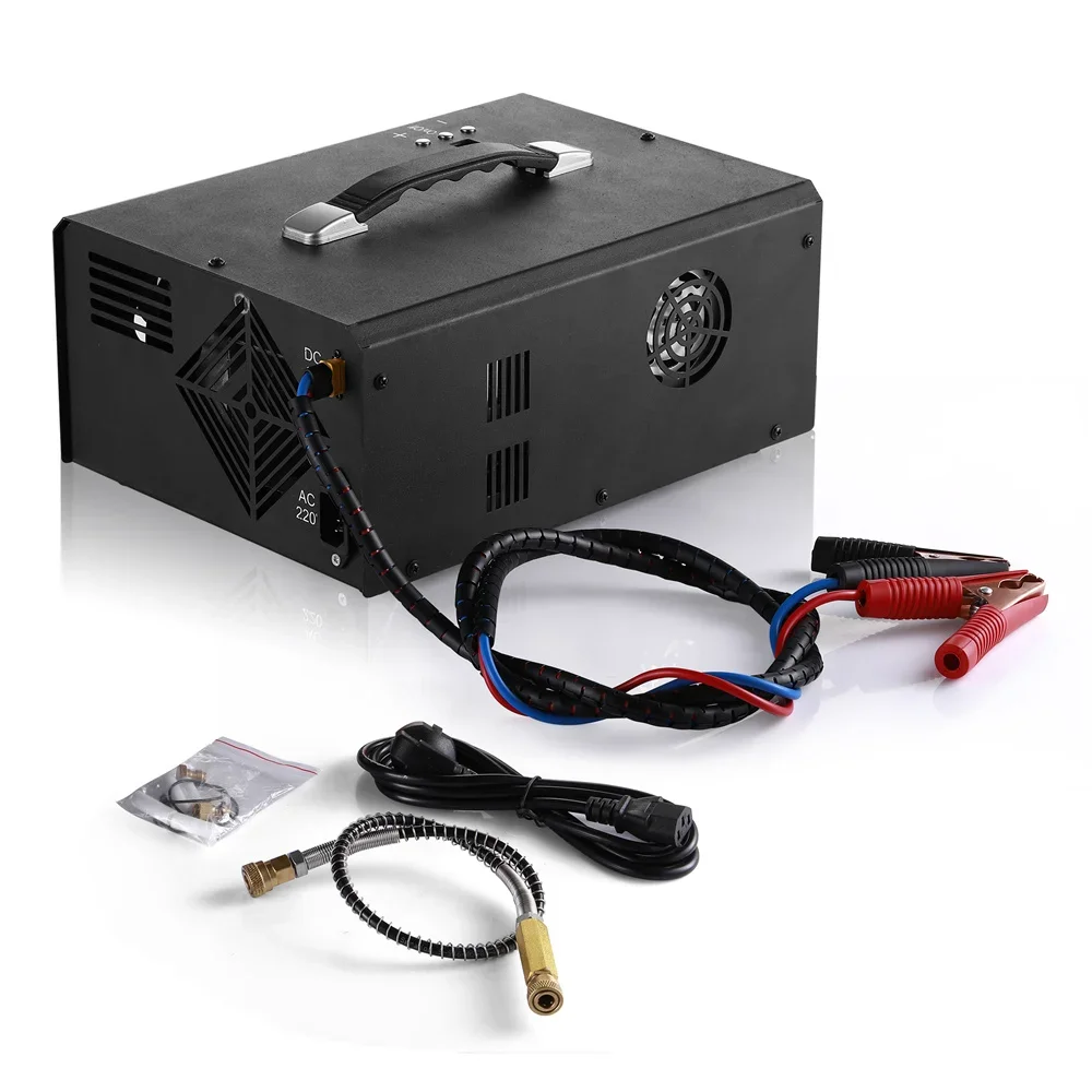 12v Portable 300 Bar Pcp Air Compressor with Digital Display and Auto Stop Pump for Paintball HPA Tank