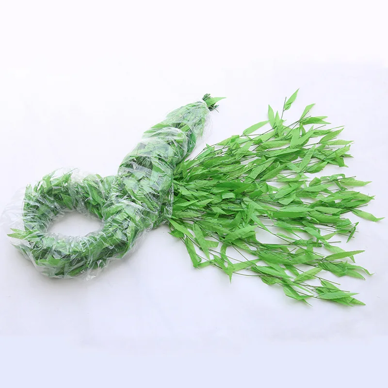 150pcs 1.8M artificial salix leaf  artificial flowers vine diy home garden supermarket decoration vine plant