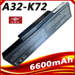 6600mAh New Laptop A32-K72 battery for Asus A72 A72D A72DR A72F A72J A72JK A72JR K72 K72D K72DR K72DY K72F K72J K72JA K72JB K72J