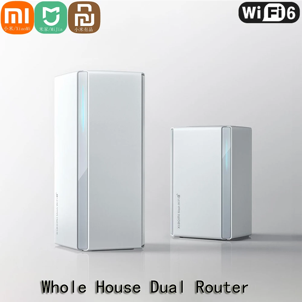 Xiaomi Redmi Whole House Dual WIFI6 Qualcomm CPU Bluetooth MESH 160MHZ NFC WPA3 Vpn Use Mesh Repeater External Signal Mi Router