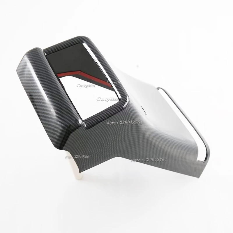For Isuzu MU-X MuX 2022 2023 2024 ABS Carbon Fiber Rear Seat Air Armrest Box Condition Vent Outlet Cover Trim Car Accessories