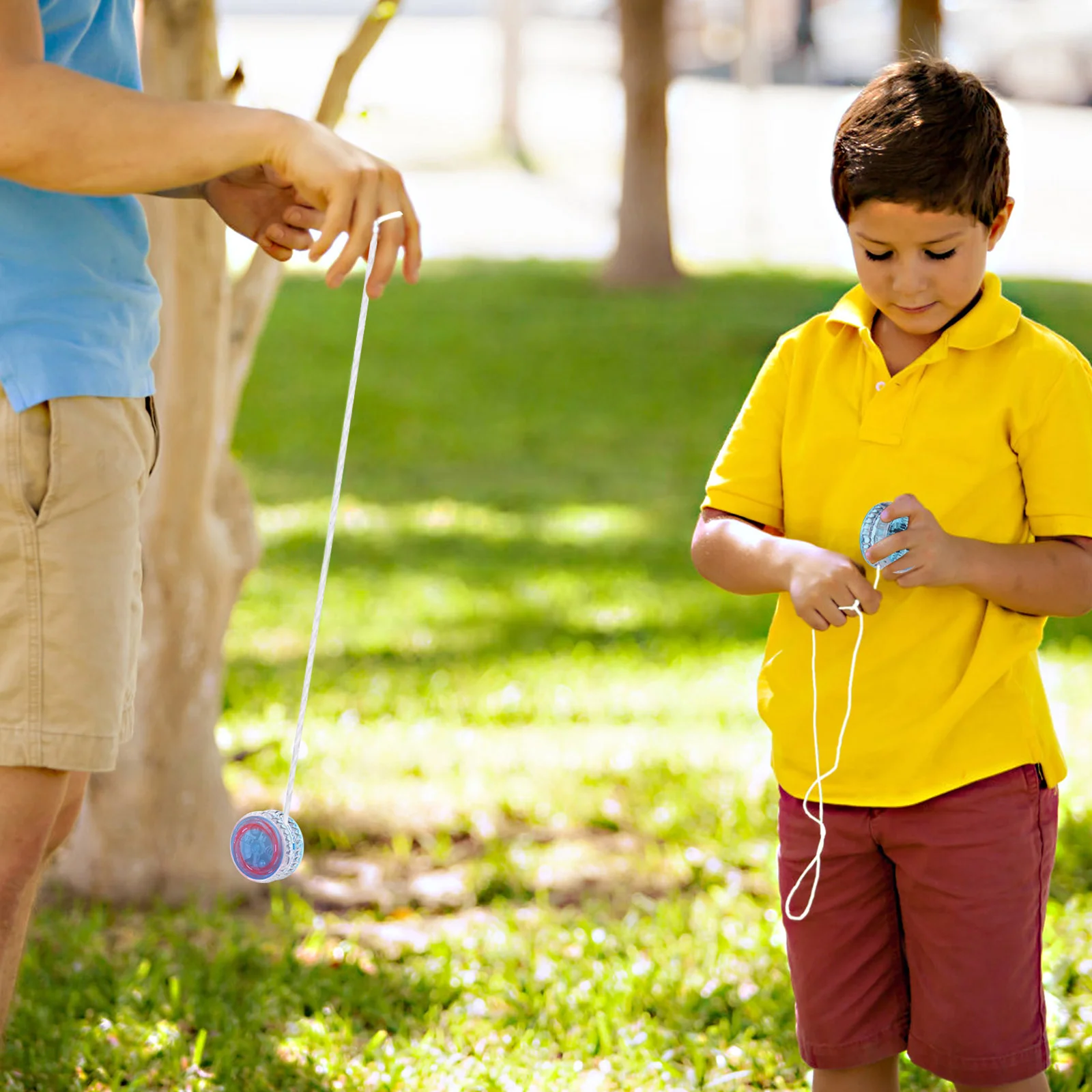 LED Luminous Yoyo with String Yo-Yo Ball Birthday Party Favors Prizes (Blue)