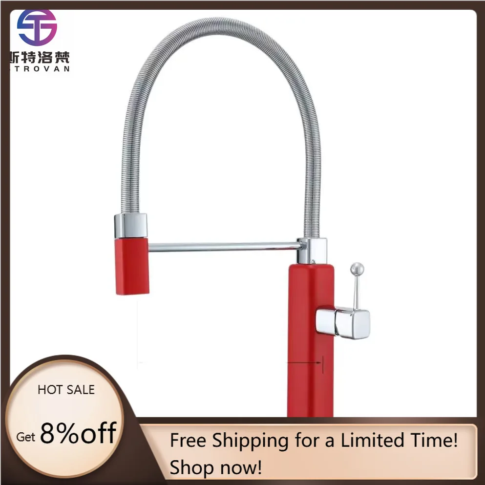 

Modern Kitchen Faucet Universal Swivel French Sink Faucet Brass Hotels Hot & Cold Water Basin Faucets