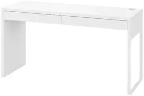 Wood Micke Long Table Top Workstation Computer Desk (White)