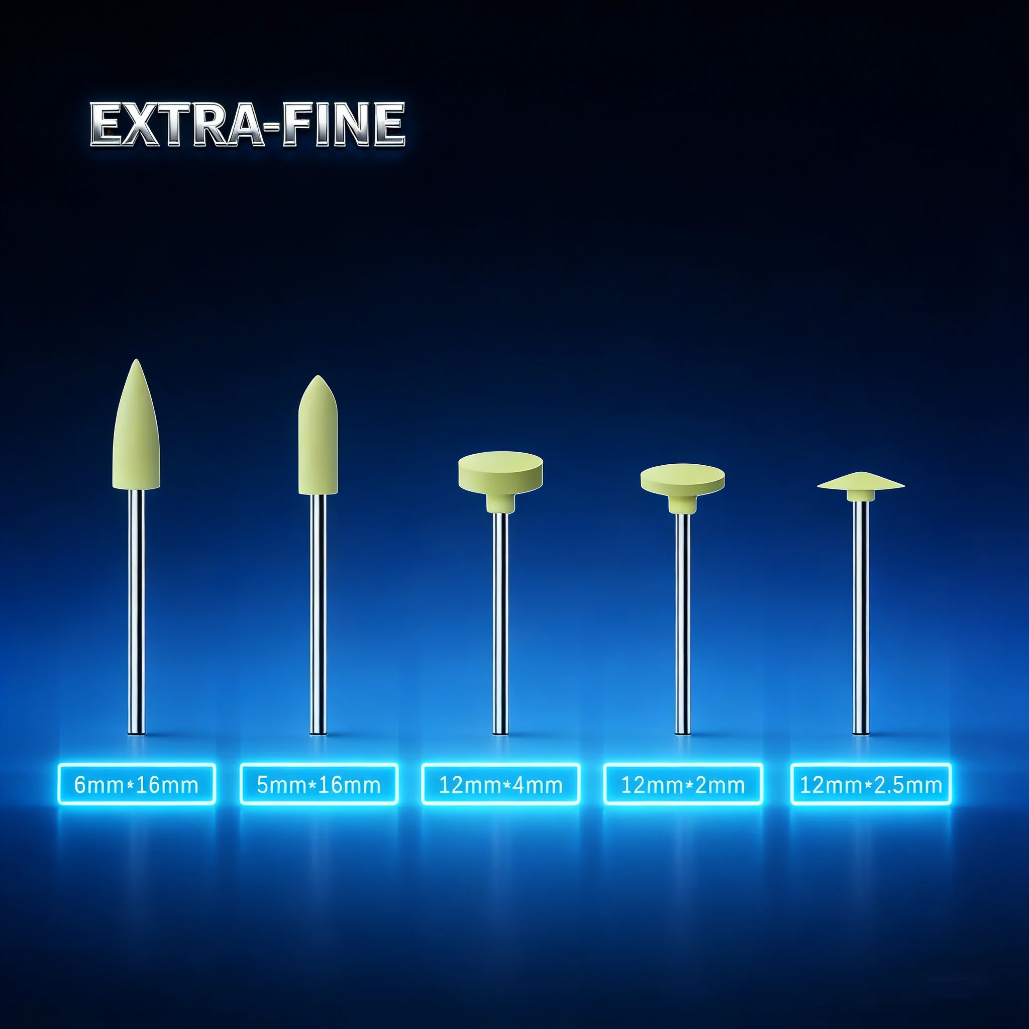 

JINGT RDH Dental Silicone Grinding Heads Low Speed Teeth Polishing Burs for Dental Clinic Professional Polisher Tools