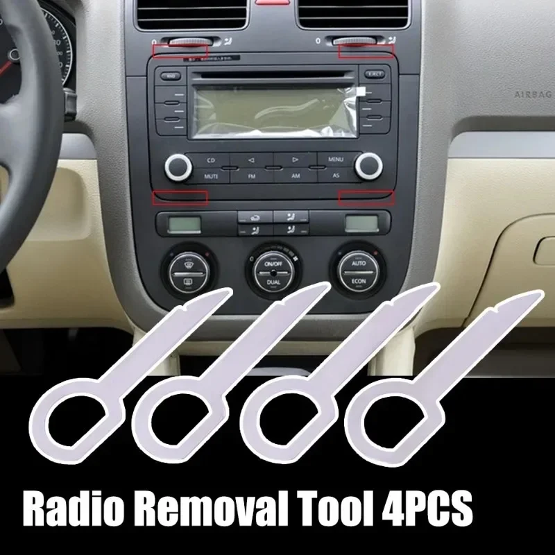 Car Radio Stereo Removal Extractor Key Release Pin Head Unit Audio Install Tool for VW Audi Ford Mercedes Benz Skoda Car Parts image 2