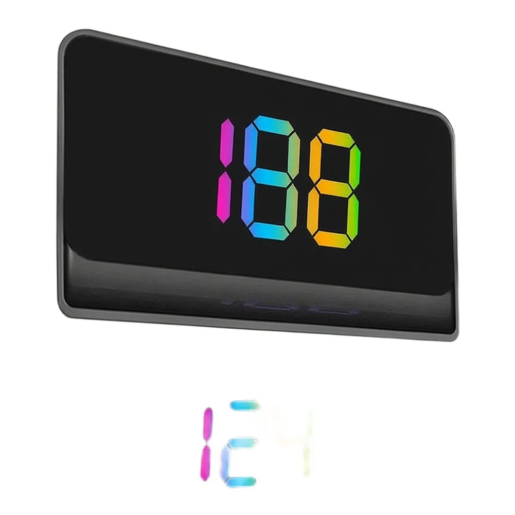 Driving Safety Digital Speed Display Windshield Car 9.25cm*5.2cm*2cm 7-Color Display Lightweight Design Driving