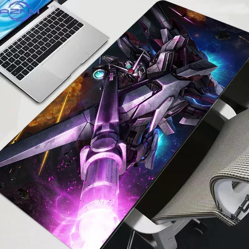 Purple Pop Style Anime Mecha Graphic Mouse Pad, Rubber Non-Slip Base Smooth Fabric Surface Gaming Mouse Pad for Gaming and Offic