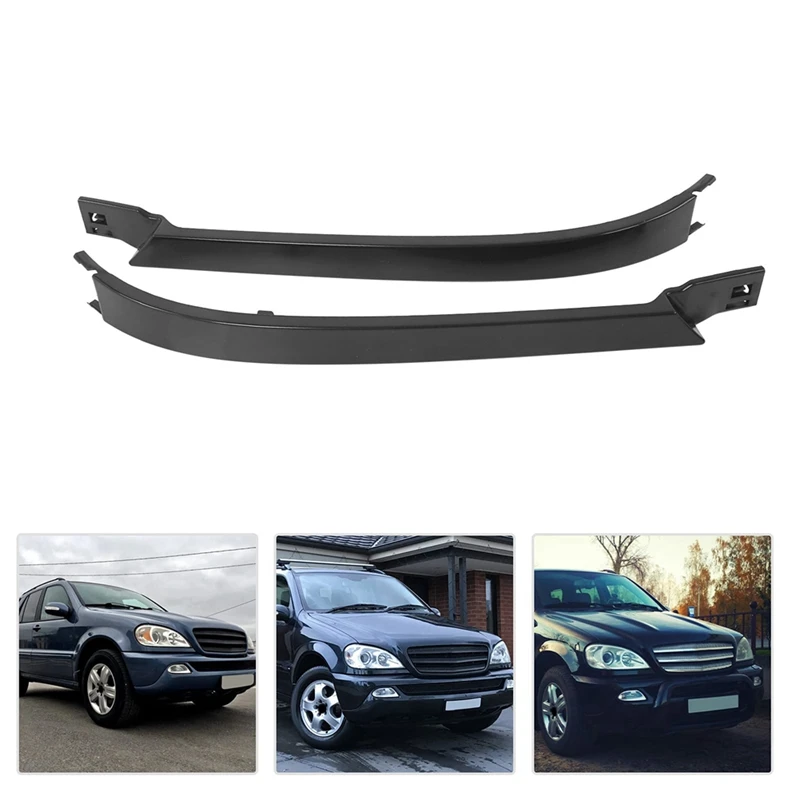 Auto 1Pair Headlight Trim Strip Lower Fill Panel Trim For Mercedes Benz W163 ML320 ML350 ML430 1638260177 1638260277