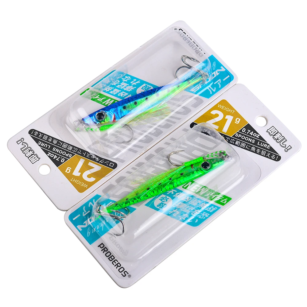 PROBEROS 5 Stück gemischte Farben Metall Jig Angelköder 10 g 17 g 21 g 28 g 40 g Salzwasser Süßwasser Kunstköder Angelzubehör – Detail 12
