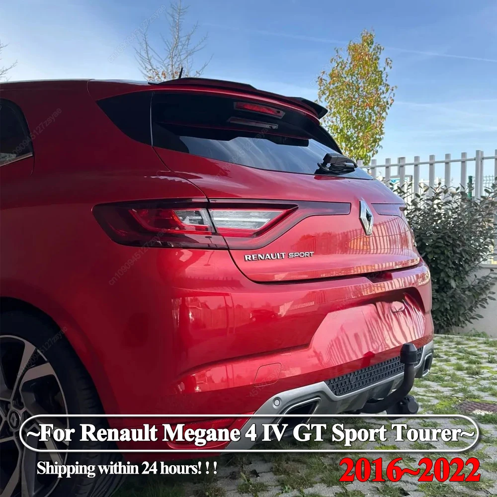 

Автомобильный задний спойлер на крышу, крыло для Renault Megane 4 IV GT Sport Tourer 2016-2022, хэтчбек, ABS, глянцевый черный Bodykits, тюнинг