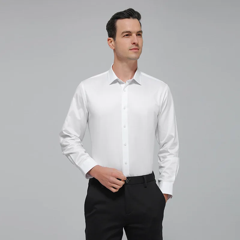

Mens Non-Iron Long Sleeve Dress Shirt, Slim Fit Formal Business Shirt for Interview, Wedding and Daily Wear