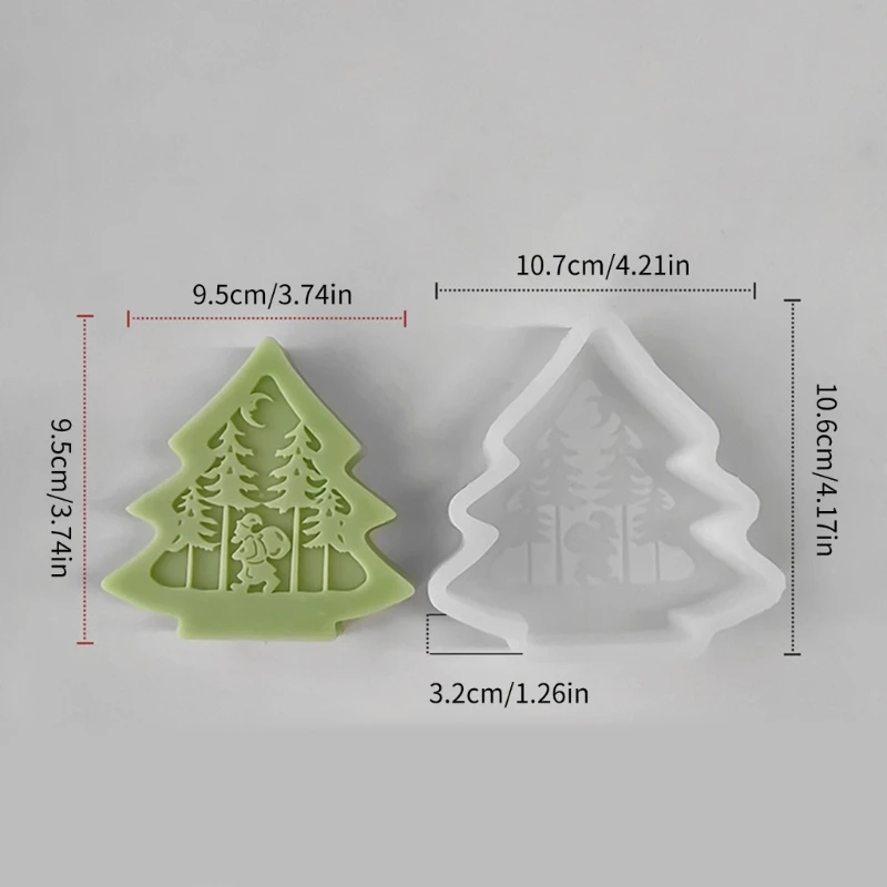 Silicone Christmas Tree Mold for Handmade and Soaps Home Decoration Mould Easy Release Mould