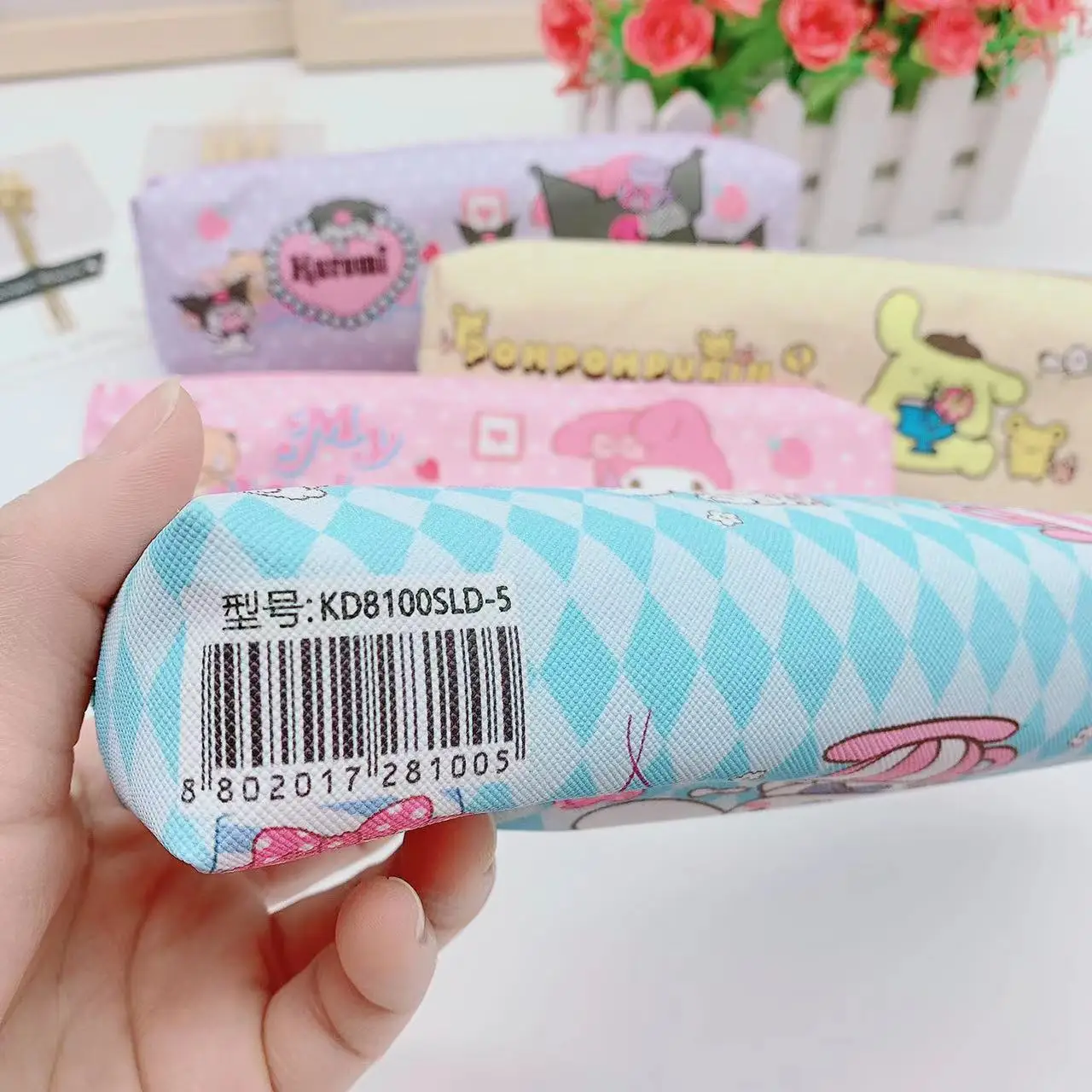 Cinnamoroll Kuromi My Melody Pompompurin Sanrio  Pencil Pouch Pen Case Cute Cosmetic Bag Girls Student Supplies Stationery Gifts