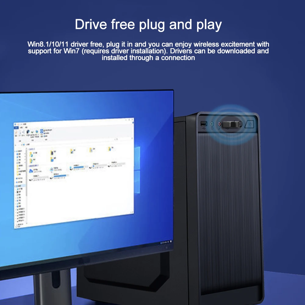 Adaptor USB Bluetooth 5.4, penerima pemancar untuk Mouse Keyboard nirkabel USB Bluetooth Audio Adapter untuk PC komputer Laptop