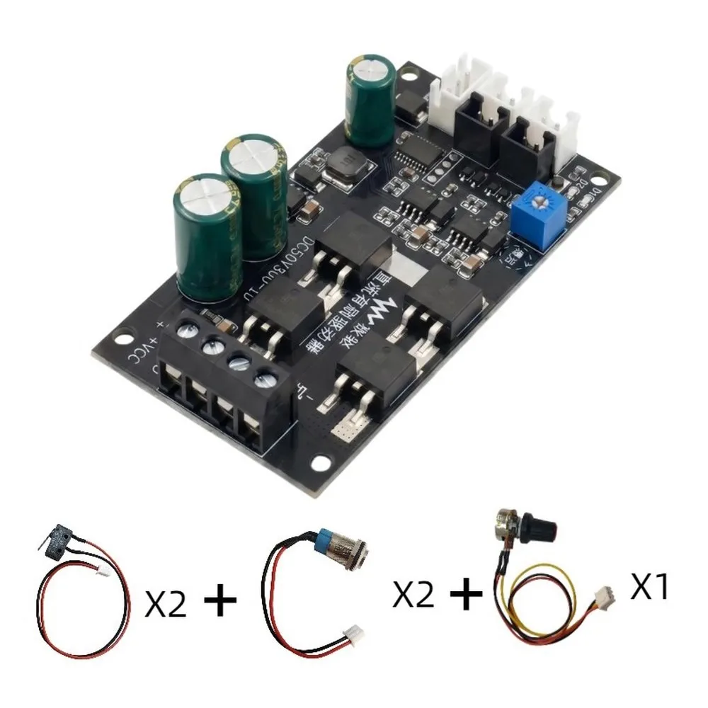 DC7-50V Brushed Motor Driver Board Forward Reverse Control Soft Start Bidirectional Limit 0-5V 50Hz RC PWM Speed Governor