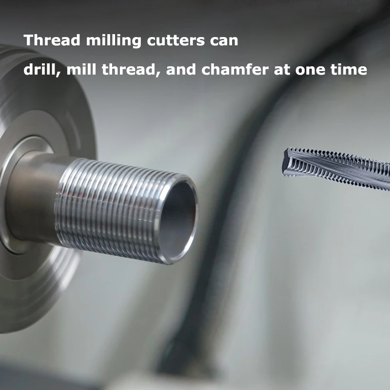 YZH Verlängern Gewinde Fräser HRC60 1/3/Vollzahn ISO CNC für Stahl Aluminium M1,6 M2 M2,5 M3 M4 M5 M6 M8 M10 M12 M14 M16