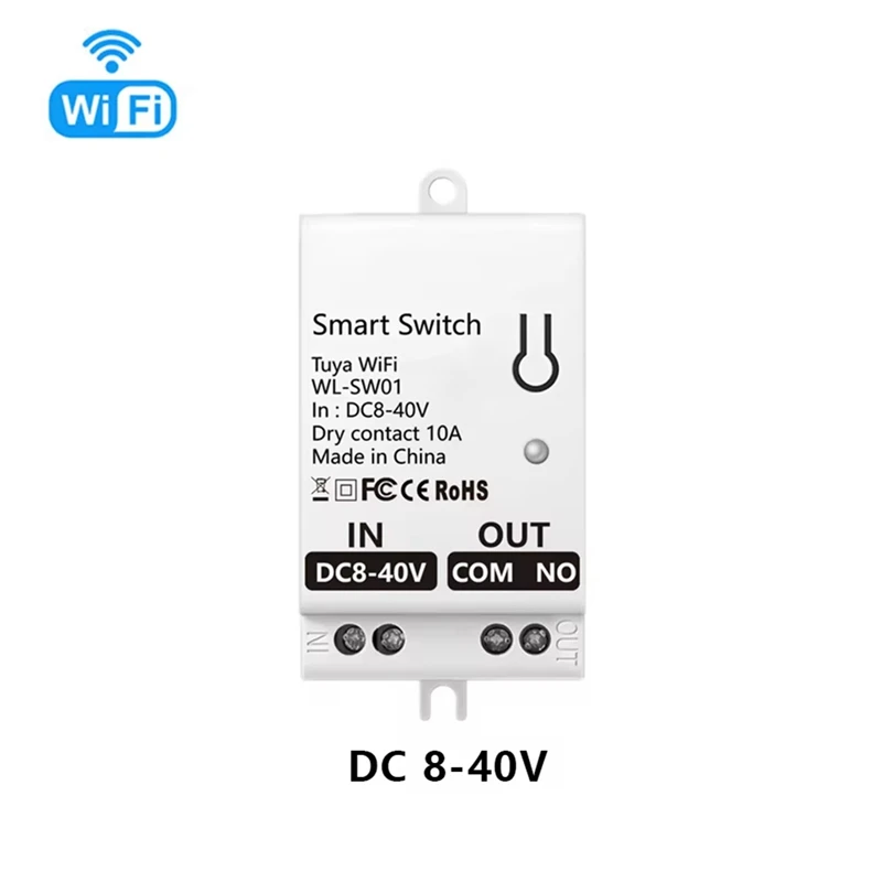 Tuya สมาร์ท Wifi Dry Contact โมดูลสวิทช์ 10A Home Universal DIY Breaker รีเลย์ทํางานร่วมกับ Smart Life Alexa