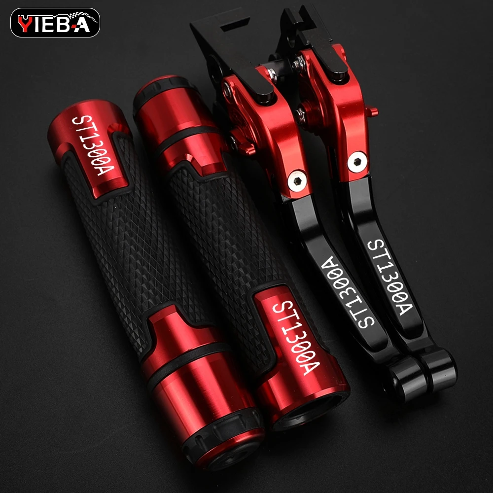 

Motorcycle CNC Adjustable Brake Handle Clutch Levers Handlebar Grips Ends For Honda ST1300A ST 1300 A 2003-2007 2006 2005 2004
