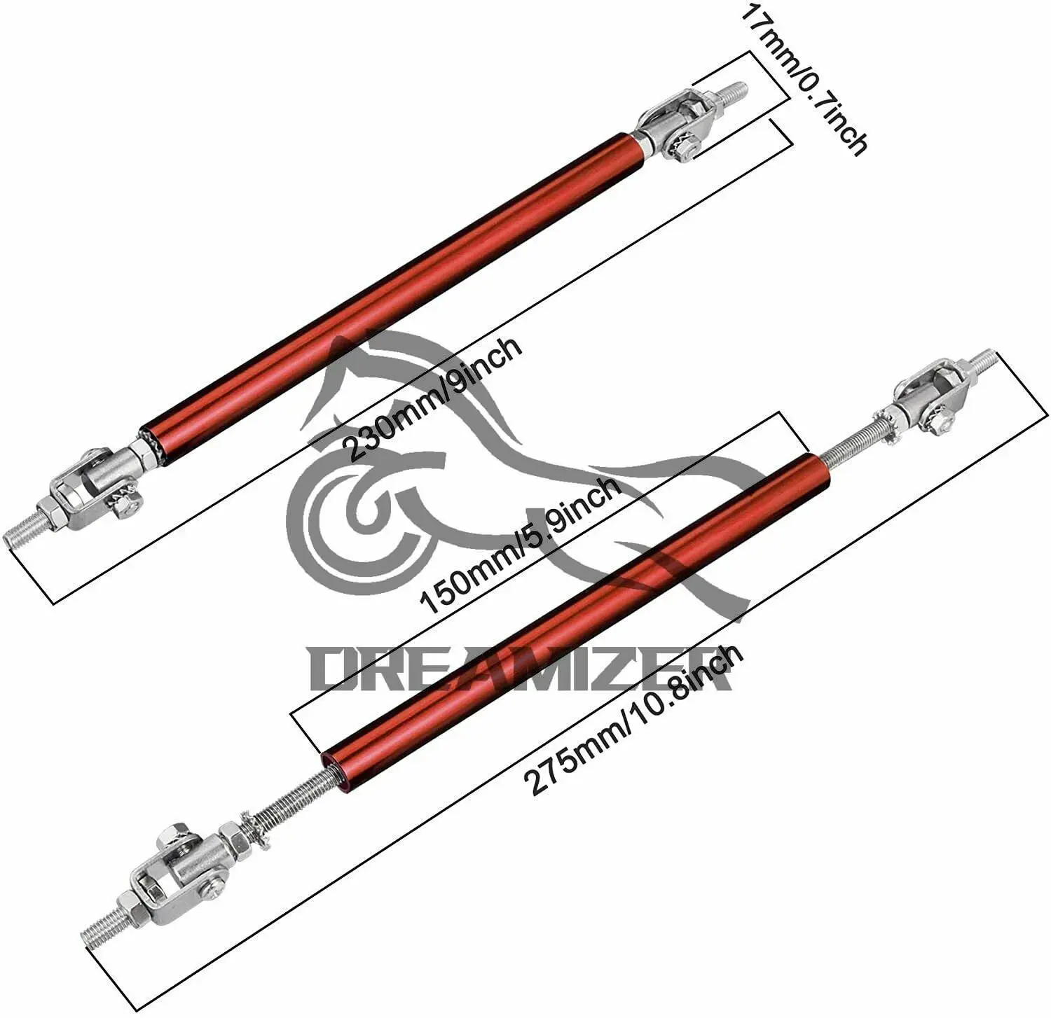 For VW Golf MK7.5 MK7 MK6 MK5 GTI GTD 2017-2021 Car Front Bumper Lip Splitter Canard Splitter Diffuser + Red Strut Rods Body Kit