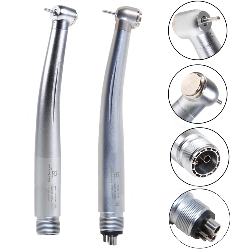 Yabangbang Dental High Speed Handpiece 2/4 Hole Air turbine Standard Clean Head Single Spray Push Button