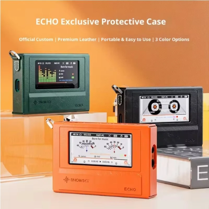 For FiiO SnowSky ECHO Lossless MP3 Player Portable Leather Protective Case MINI Music Player PU Anti-drop Protective Case