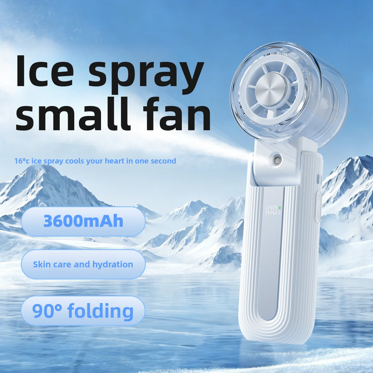 Spray High Speed Fan Y70 Foldable Portable Cooling Fan with