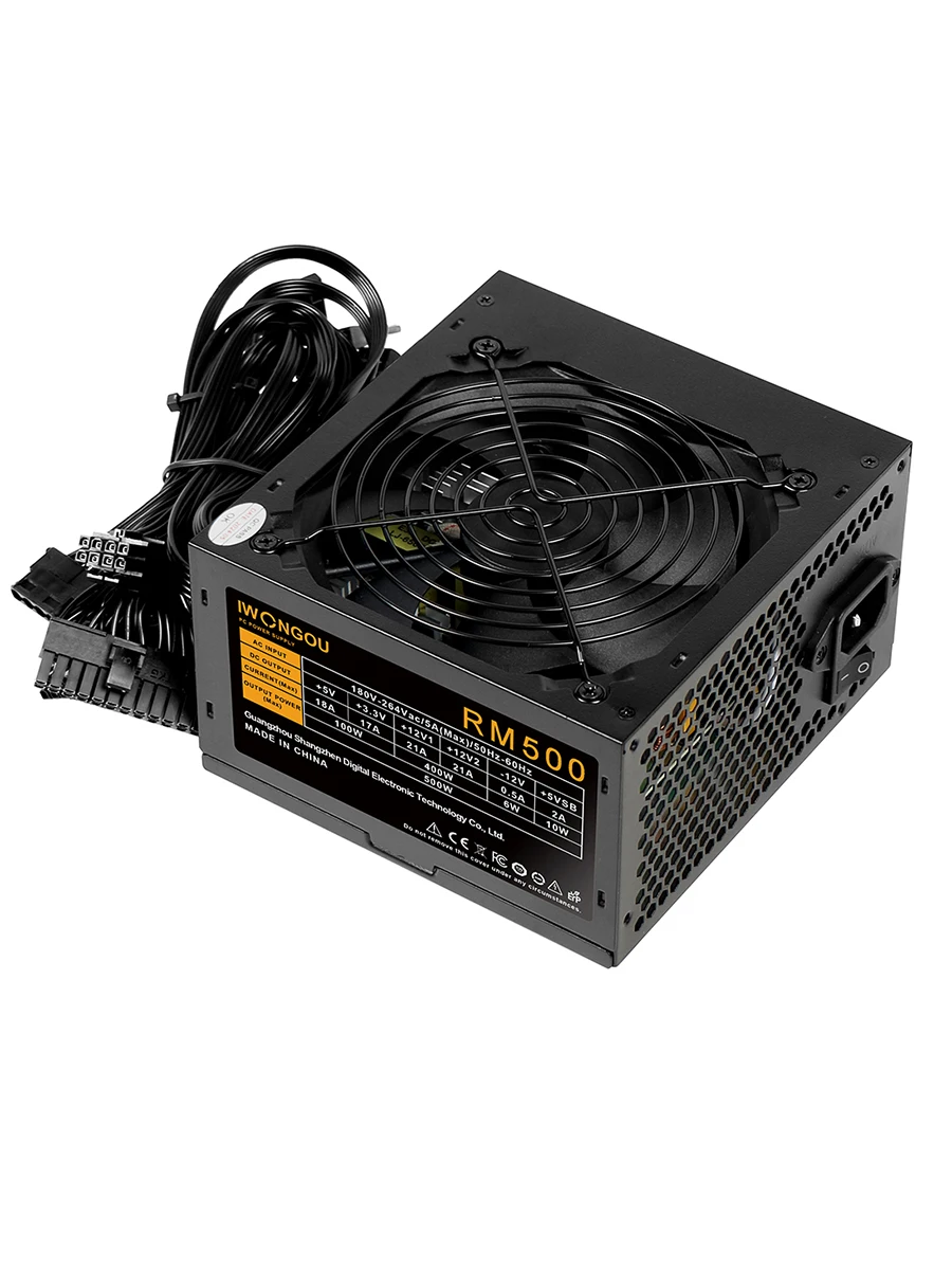 

IWONGOU Power supply 500w 24pin ATX 120mm Fan Black Power supply for pc,computer power supply PC Gamer Source Game