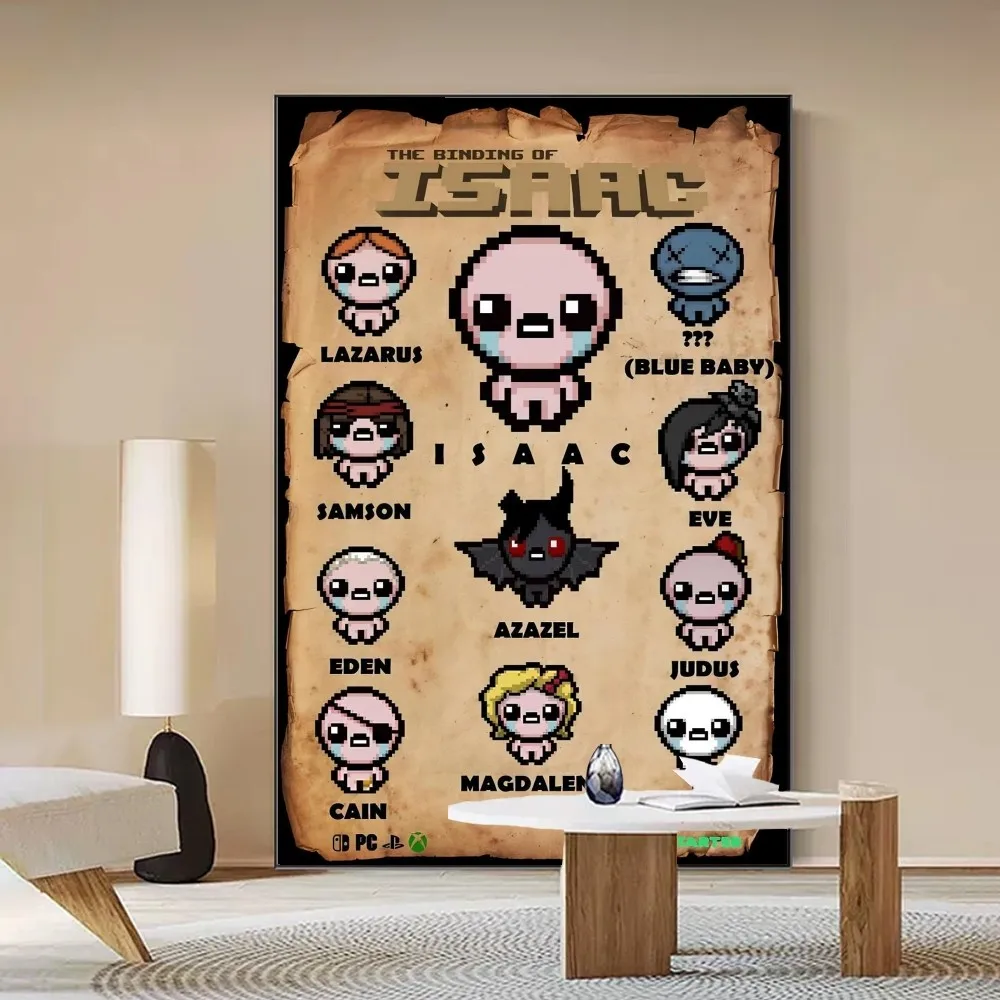 The Binding Of Isaac Poster Self-adhesive Art Poster Retro Kraft Paper Sticker DIY Room Bar Cafe Vintage Decorative Painting