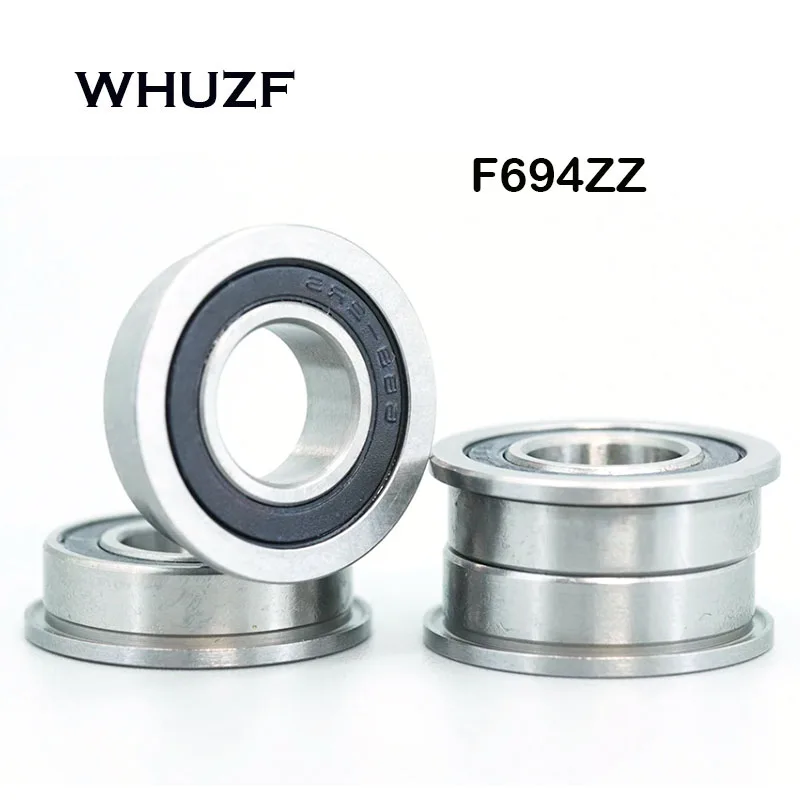 

flange bearing F694ZZ Flange Bearing 4*11*4 mm ABEC-7 10Pcs Miniature Flanged F694 Z ZZ Ball Bearings F619/4ZZ fingerboard