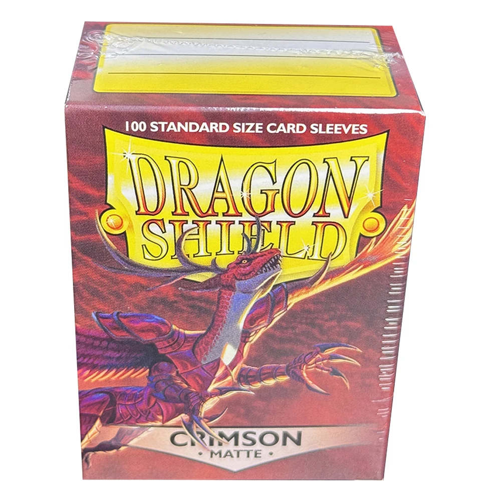 

100 PCS/BOX 66x91MM Crimson Dragon Shield Cards Sleeves Matte Sleeves Protector for FAB/PTCG/TCG/OPCG Board Games Standard Size