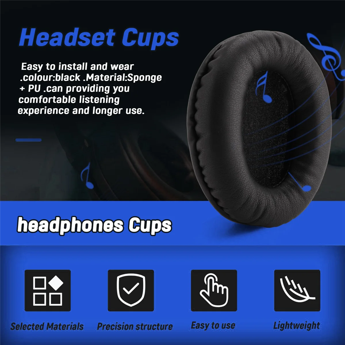 Kingston-Casque Hyperx Cloud Ii tiens x-Hscp-Gm, coussretours d'oreille, standardisation de l'oreille, casque