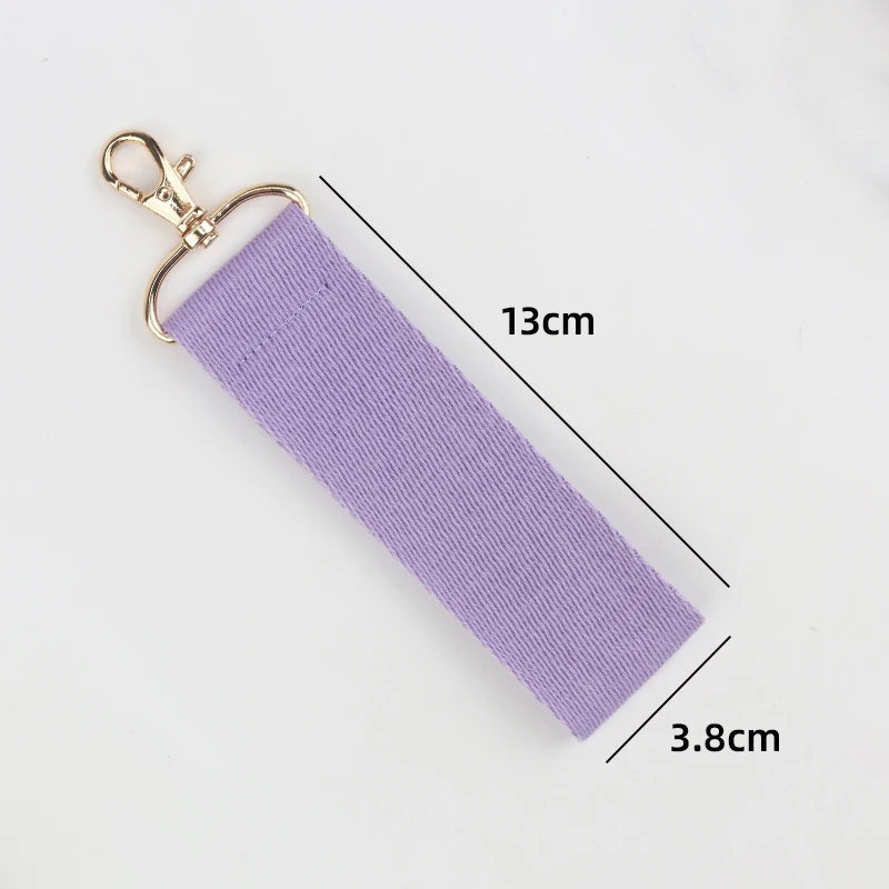 Canvas Ribbon Keychain Lanyard Strap Keyring For Women Fashion Candy Color DIY Bag Phone Pendant Car Motorcycle Key Chain Gift