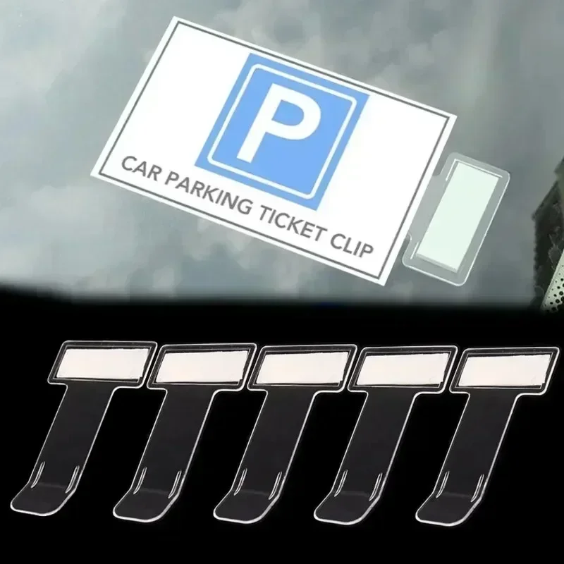 

5PCS Car Parking Ticket Clip Windscreen Card Bill Holder Mount Fastener Organizer Car Styling Windshield Stickers Home Office
